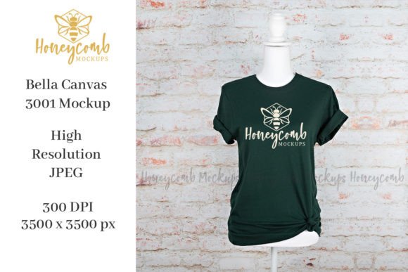 3001 Bella Canvas Forest Tshirt Mockup for Graphics