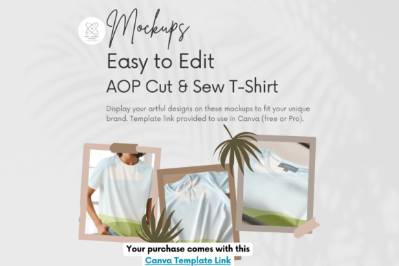 AOP T-Shirt Mockup Graphics for Canva Branding