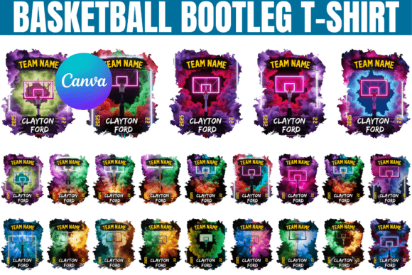 Basketball Bootleg Graphics: Canva Template Review