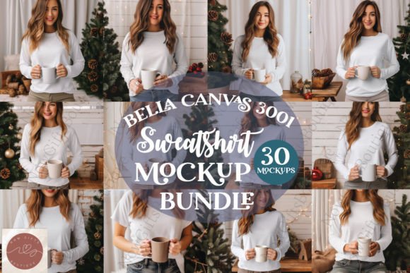 Bella Canva 3001 Sweatshirt Mockup: Graphics for Canva