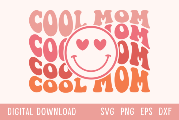 Cool Mom Color Wavy SVG: A Vibrant Embroidery Choice