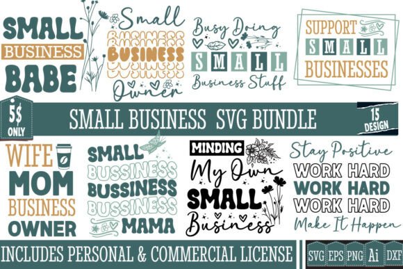 Funny SVG Graphics for Small Business T-Shirt Designs