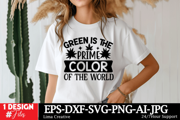 Green is the Prime Color of the World SV for T-Shirt Designs
