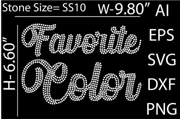 Printable Favorite Color Rhinestone Templates for Graphics and T-Shirt Designs