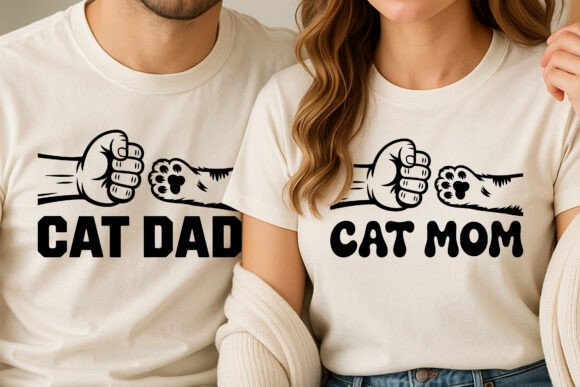 Proud Cat Mom Dad SVG: Graphics for T-Shirt Designs